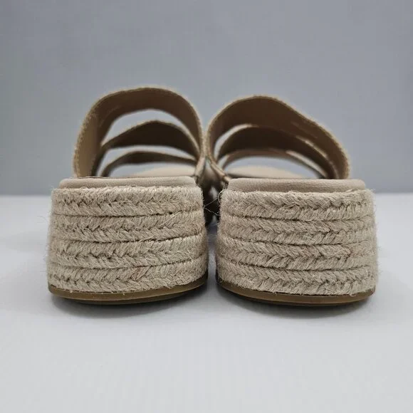 Eileen Fisher Mayla Espadrille Sandal Womens 8 Jute Platform Slide Summer - Picture 11 of 14